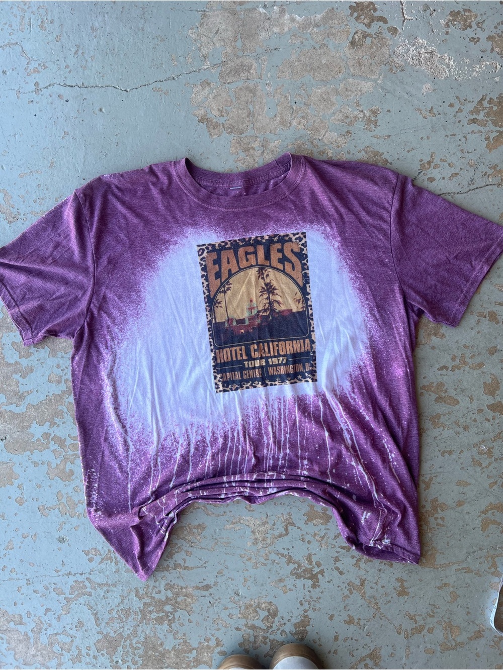 Eagles Hotel California Purple Tie-Dye Graphic Tee